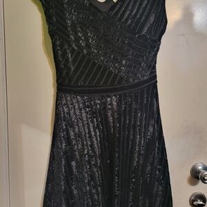 Elegant Black Textured Dress
